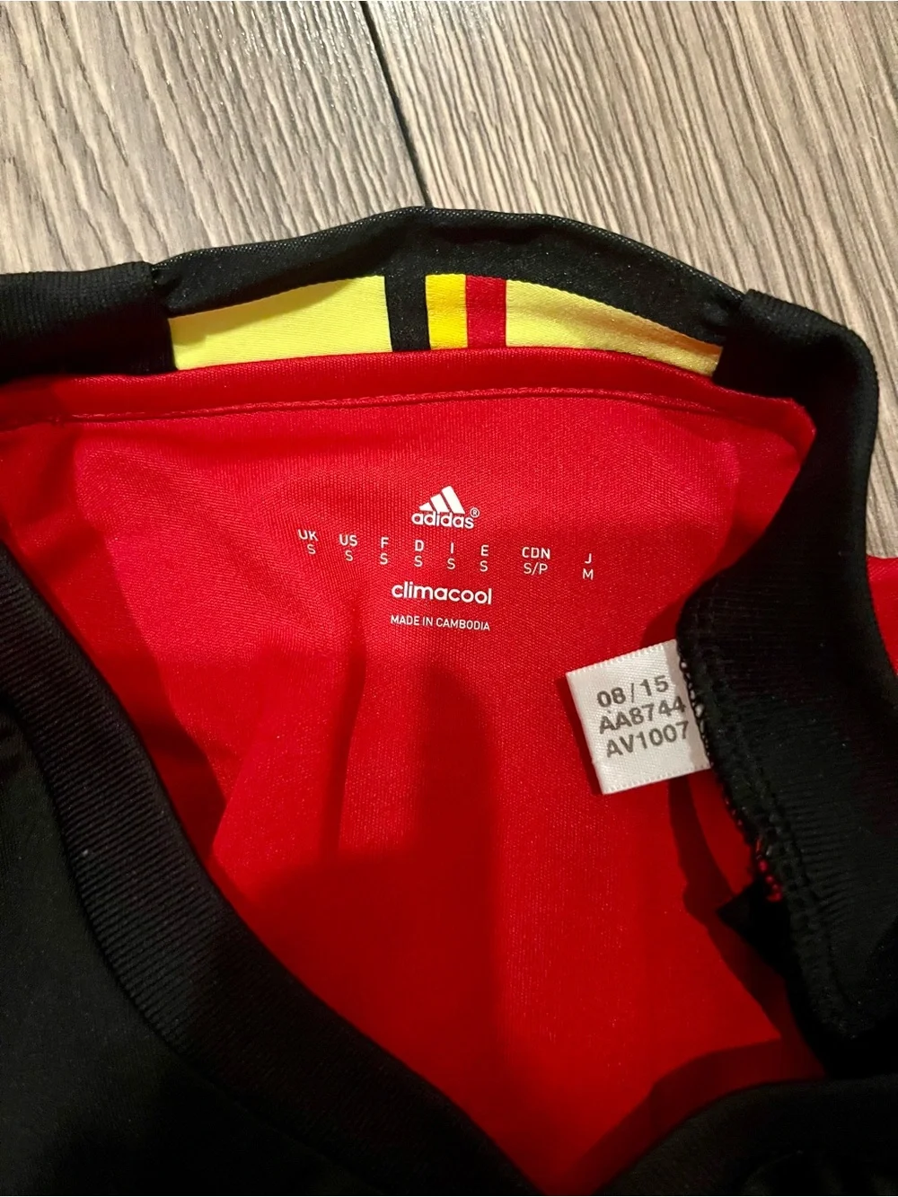 adidas Men's Belgium National Team Red, Black & Yellow Football Jersey - #10